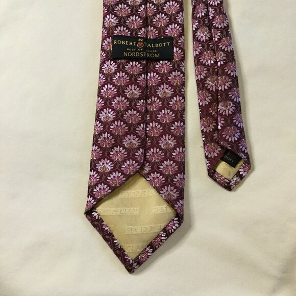 Robert Talbott Best of Class Maroon-Pink Silk Tie - Picture 3 of 4